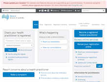 Tablet Screenshot of medicalboard.gov.au